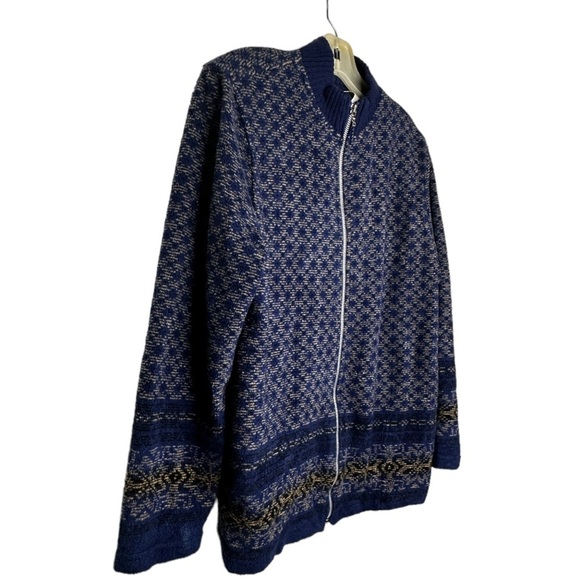 Napa Valley Blue Zip Cardigan Sweater‎ - Picture 3 of 5